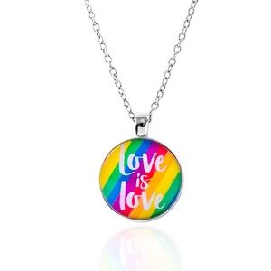 Rainbow Necklace Love is Love Necklace